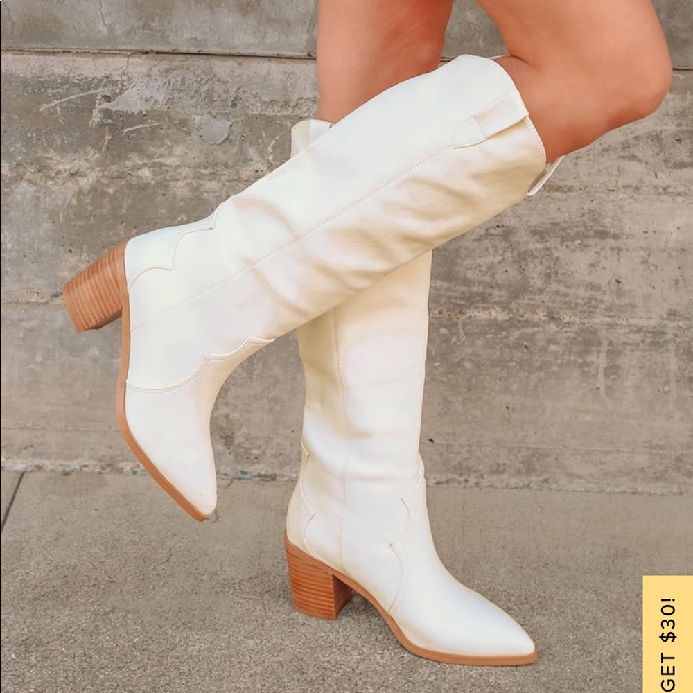 Knee high cowboy boots